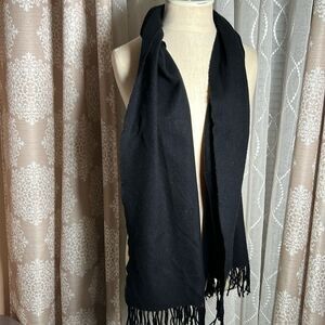 Black Scarf with Fringe